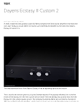 Dayens Ecstasy III Custom Integrated - HiFi Statement review